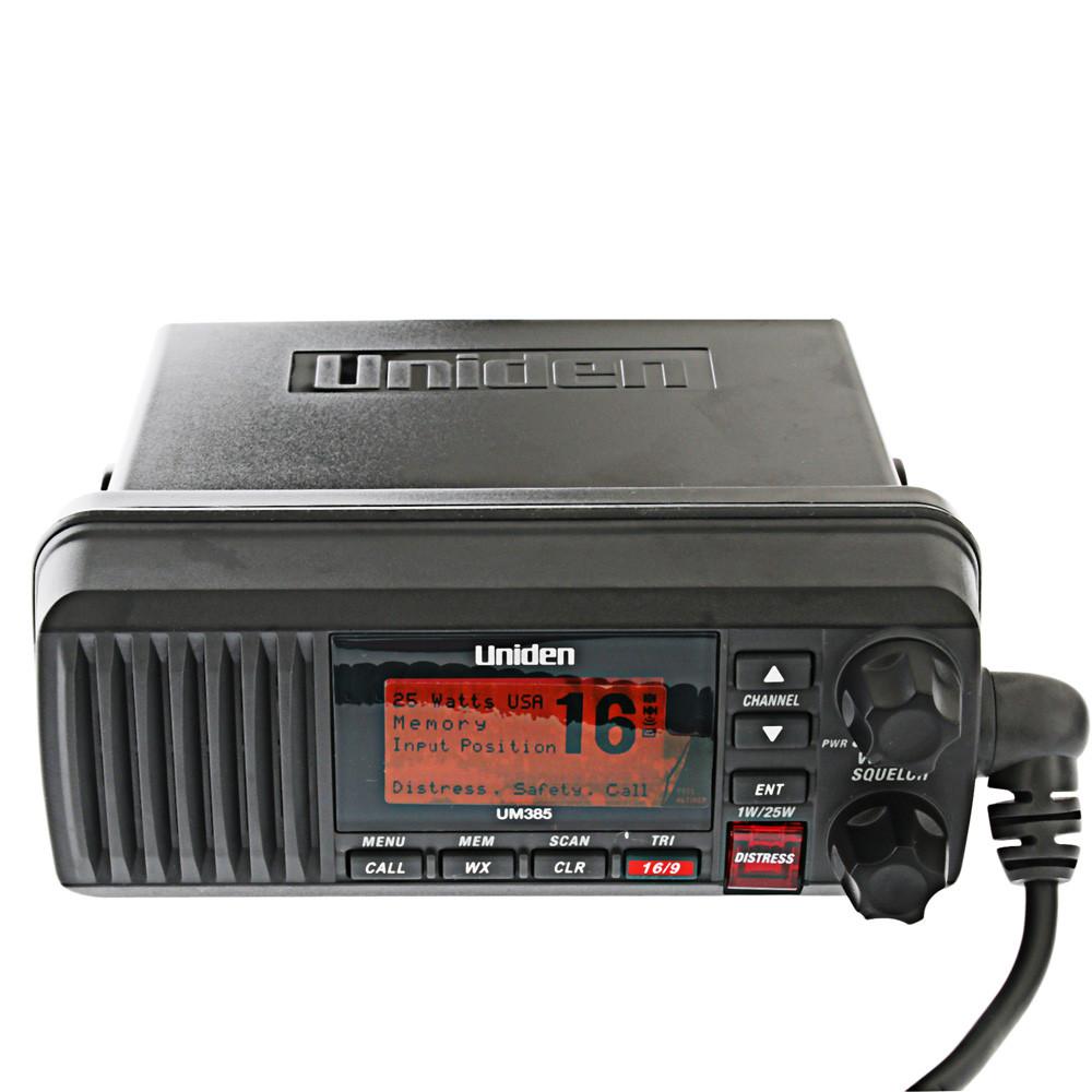 Buy Uniden UM385BK Fixed Mount VHF Marine Radio with DSC 25w Black