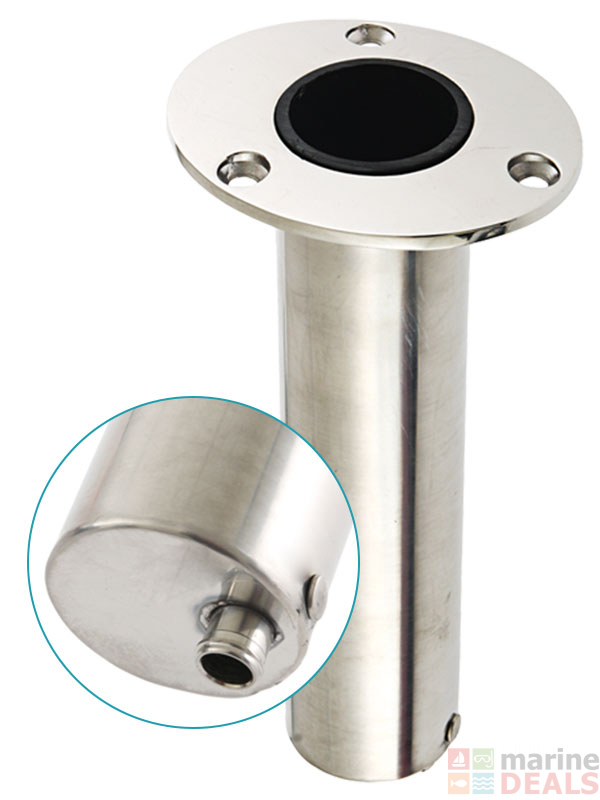 Buy Stainless Steel Angled Rod Holder with Drain 90 degree online at