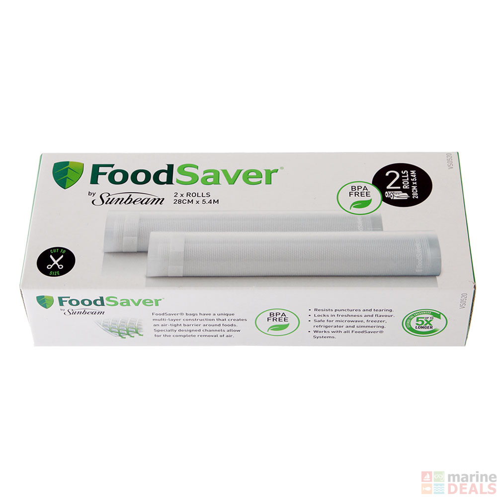 Buy FoodSaver Vacuum Sealer Rolls 2-Pack 28cm online at Marine-Deals.com.au