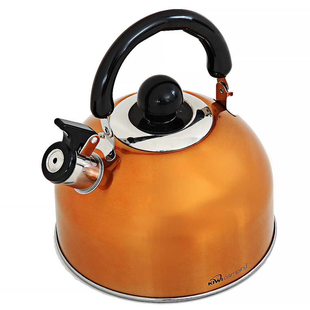 Buy Kiwi Camping Deluxe Whistling Kettle Orange 2.5L online at Marine