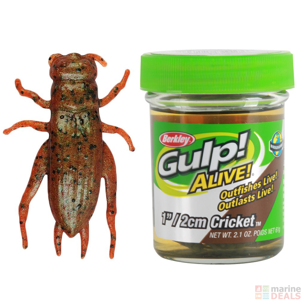 Buy Berkley Gulp Alive Soft Bait Cricket 2cm Breen online at Marine