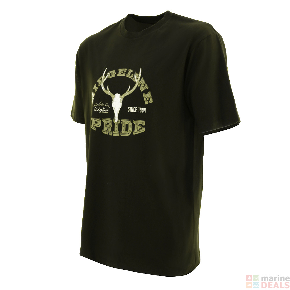 Buy Ridgeline Mens Ridgeline Stag T-Shirt Olive online at Marine-Deals ...