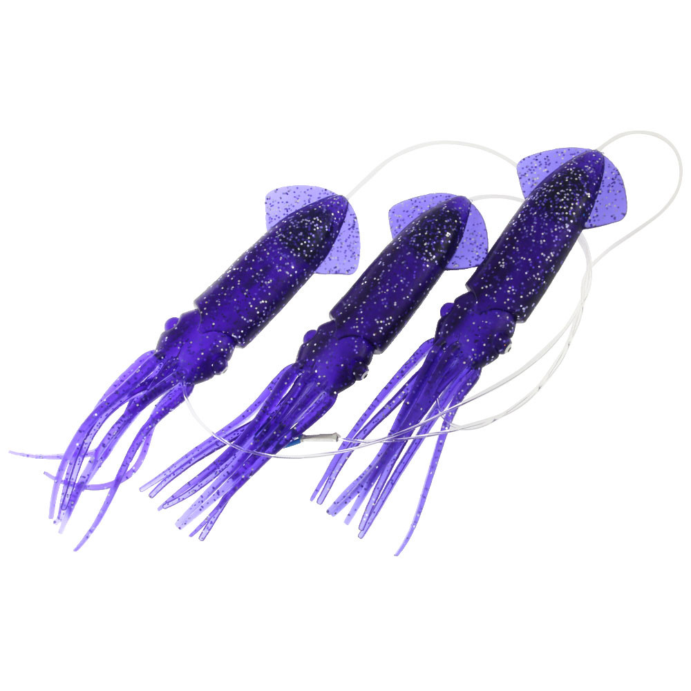 Buy H2O Pro 9in Triple Rigged B2 Squid Dredge Teaser Purple online at