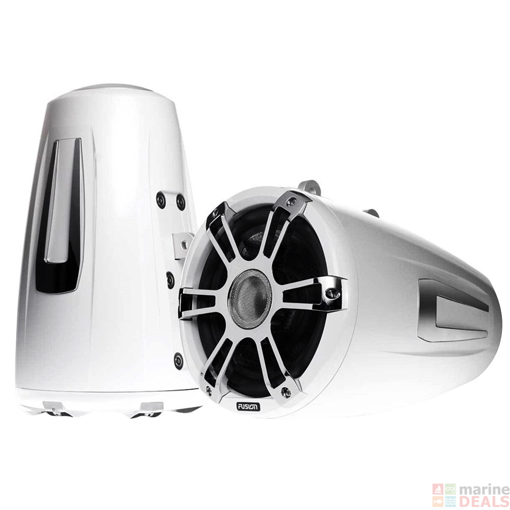Buy Fusion SGFT88SPWC Tower Marine Speakers 8.8in 330W White/Chrome online at