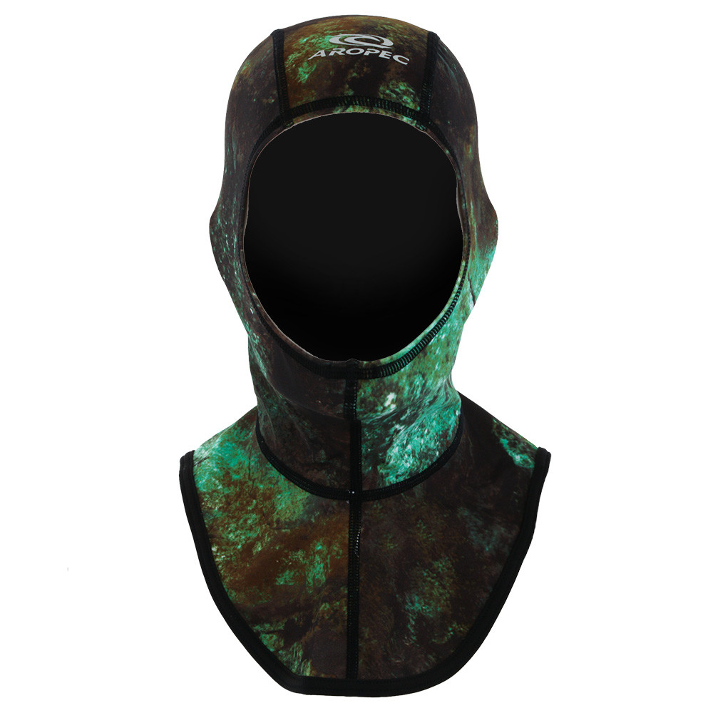 Buy Aropec Lycra Spearfishing Dive Hood Camo Green online at Marine