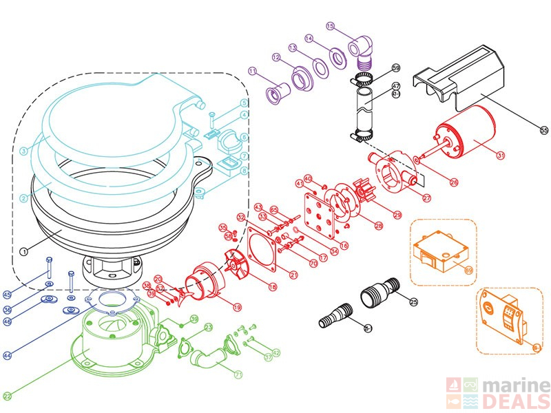 marine toilet parts