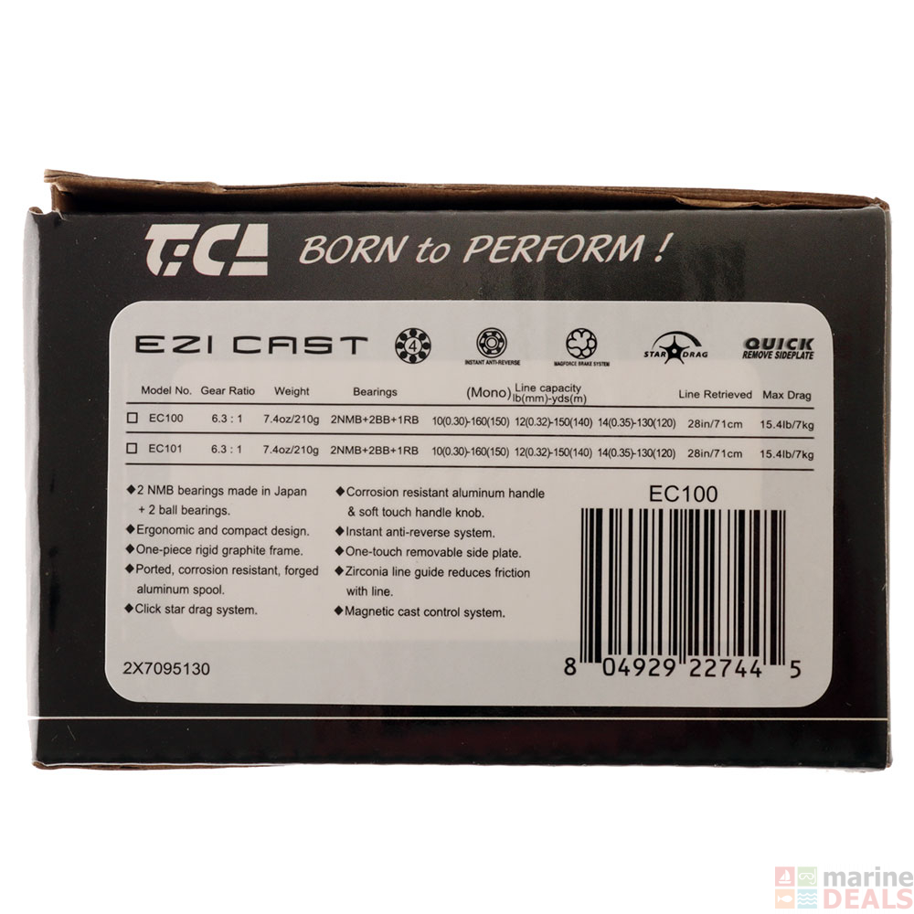 Buy TiCA Ezi-Cast EC100 Baitcaster Reel online at Marine-Deals.com.au