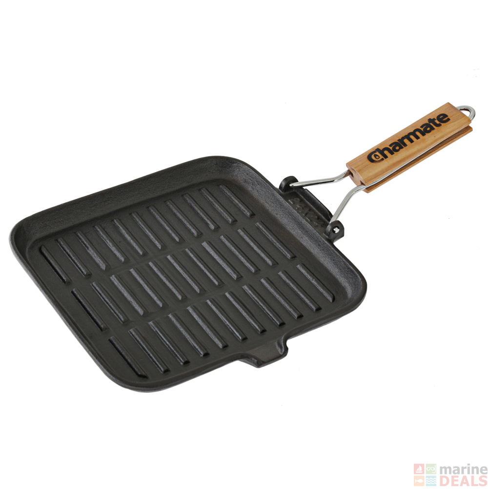 Buy Charmate Square Cast Iron Frying Pan 24cm online at