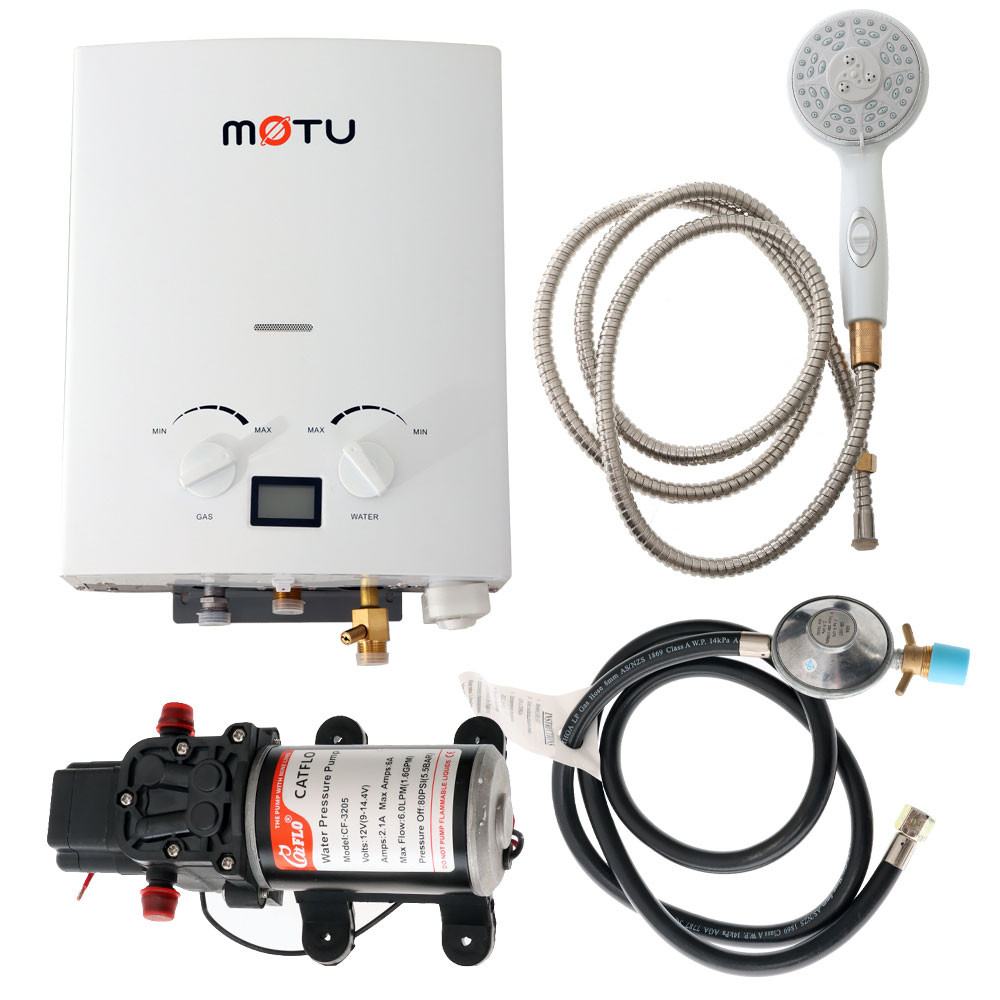 Buy MOTU Portable Gas Water Heater and Shower 6L online at MarineDeals