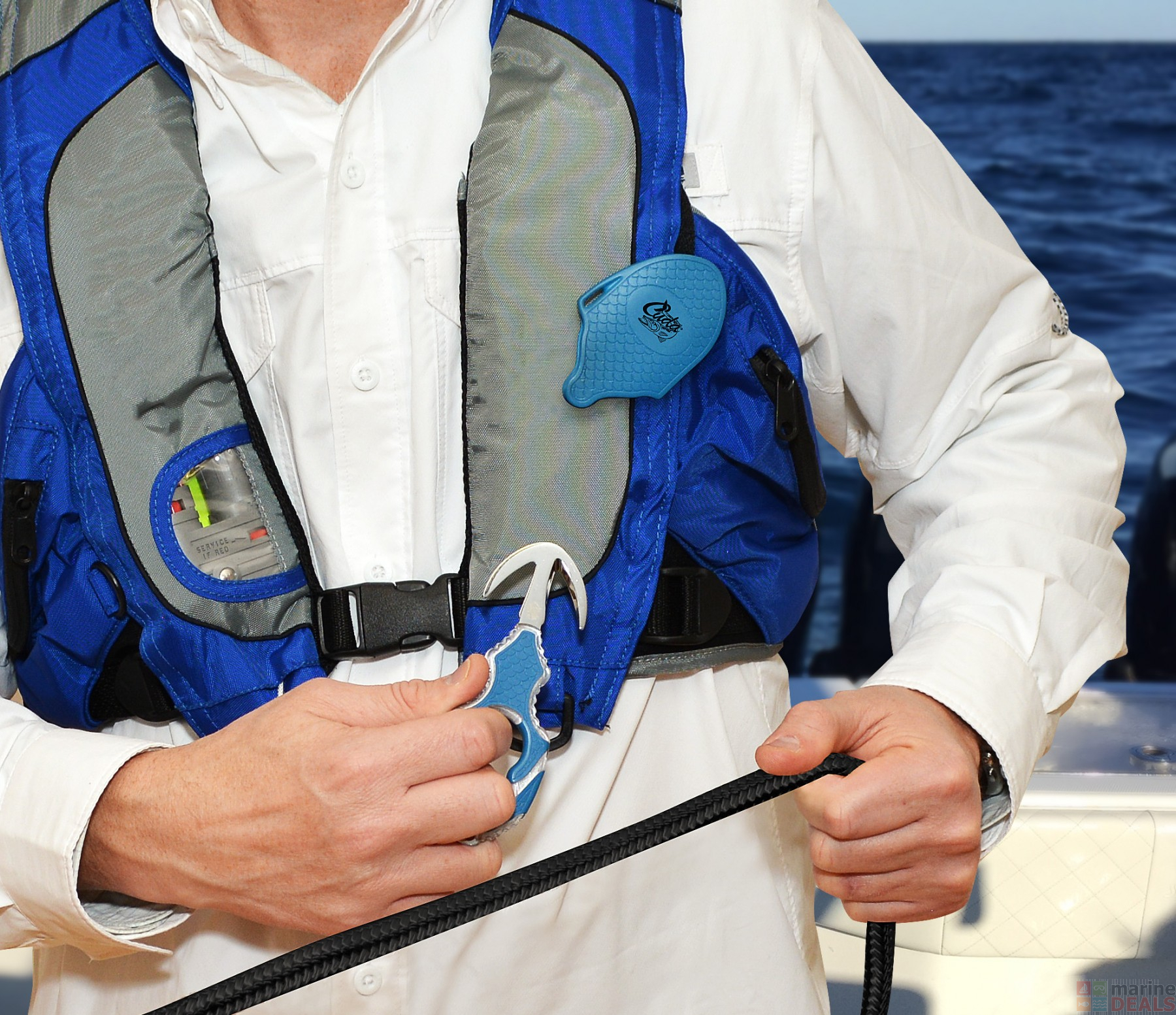 Buy Cuda Titanium Bonded Rescue/Safety Knife with Sheath 1.5in online