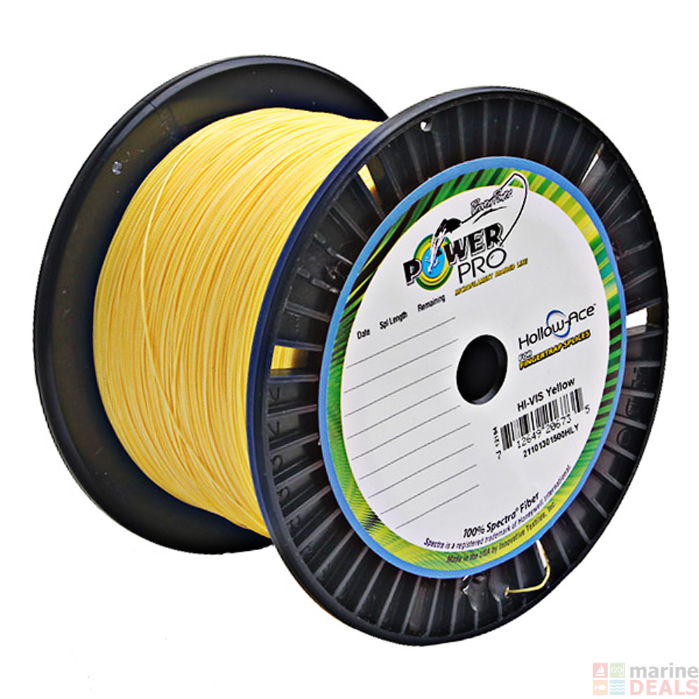Buy PowerPro Hollow Ace Spectra Braid Hi-Vis Yellow 1500yd online at ...