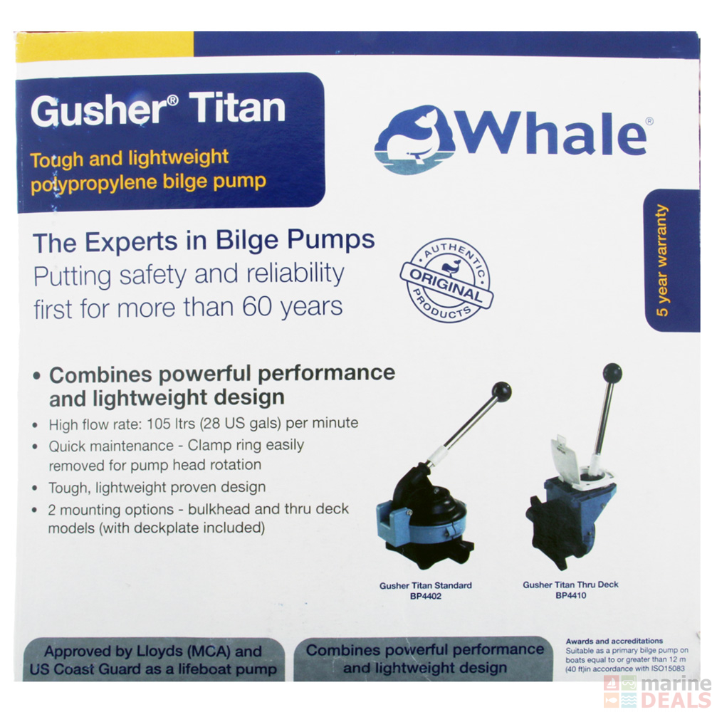 Buy Whale Gusher Titan Manual Bilge Pump Thru Deck Mount Online At