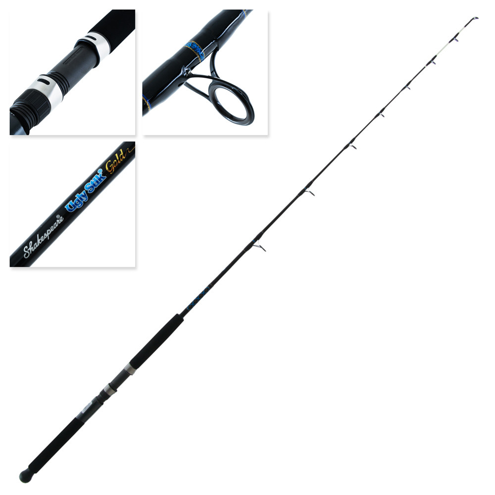 Ugly Stik Gold Baitcaster Fishing Rod – 5'6" 1-Piece – 8-10kg Line, 12-75g Cast – Saltwater/Freshwater