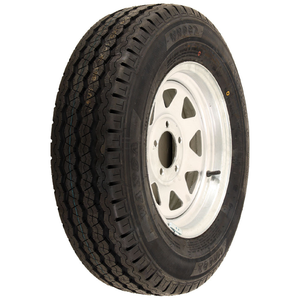 Buy Trailparts Galvanised Trailer Wheel 5x4.5in Rim and Tyre Assembly