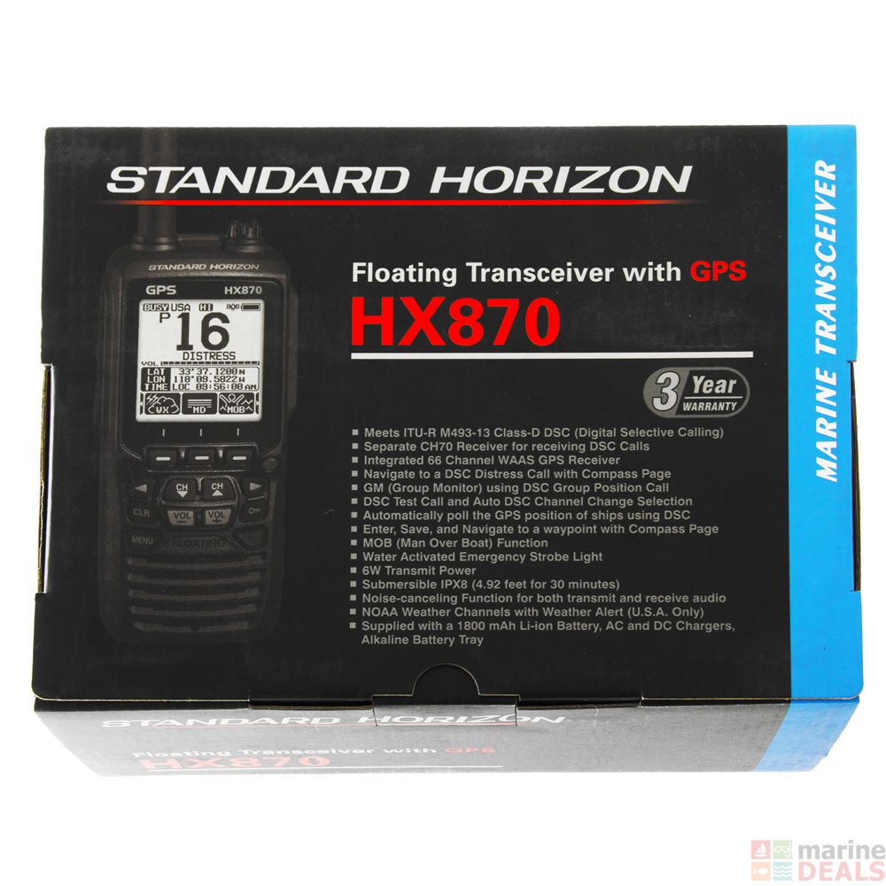 STANDARD HX870 6W FLOATING VHF W// INTERGRATED GPS