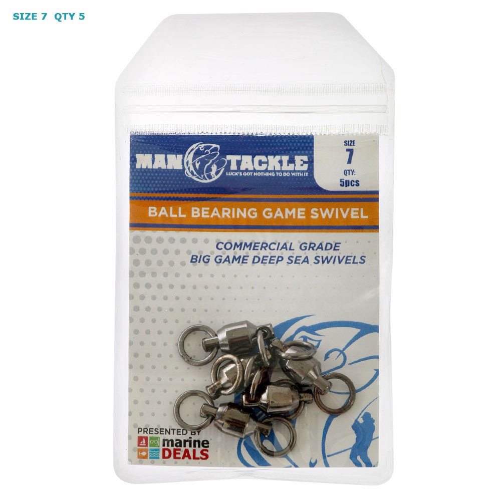 Buy ManTackle Ball Bearing Game Swivel Qty 5 online at