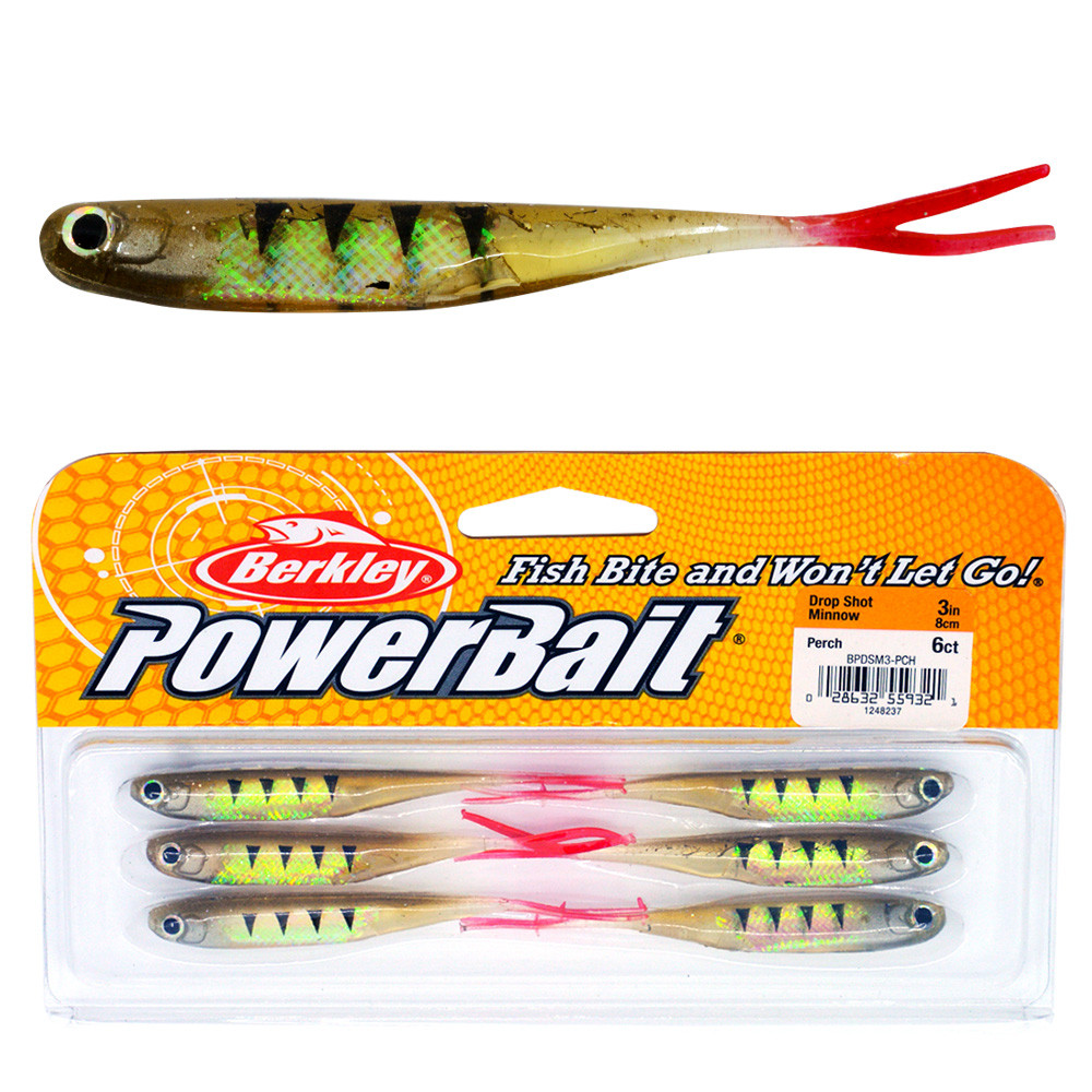 Buy Berkley PowerBait Drop Shot Minnow Soft Bait 8cm Qty 6 Perch online at