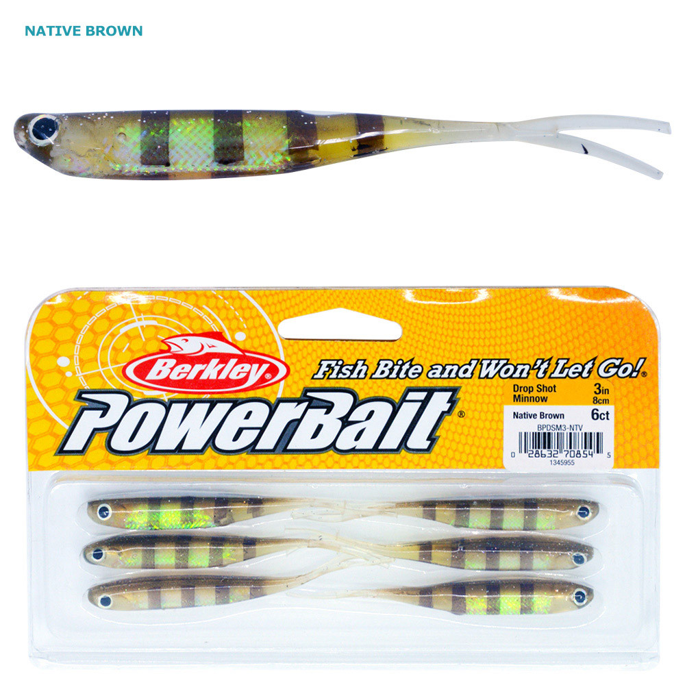 Buy Berkley PowerBait Drop Shot Minnow Soft Bait 8cm Qty 6 online at