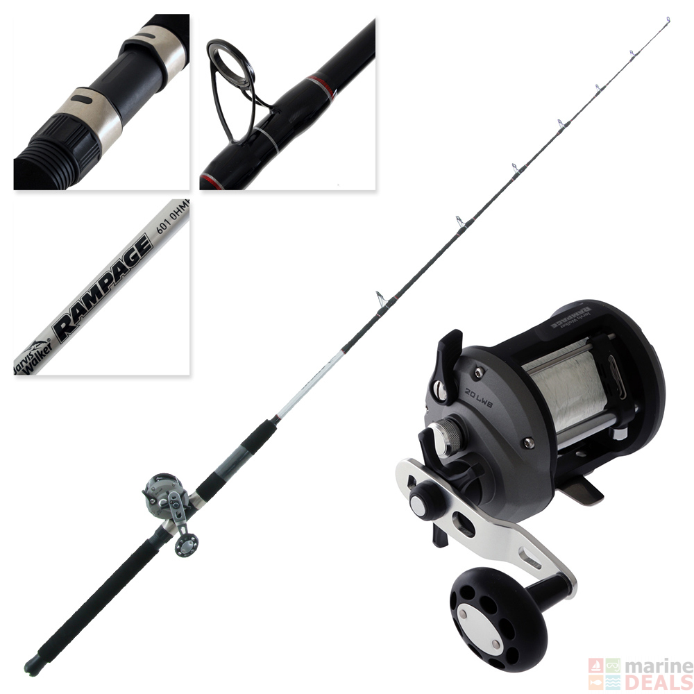 Buy Jarvis Walker Rampage 20 Overhead Boat Combo with Line 6ft 10-15kg ...
