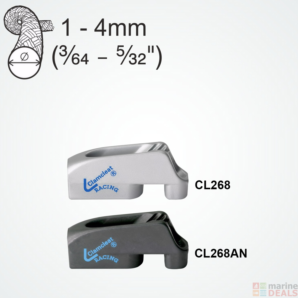 Buy Clamcleat CL268 Racing Micros Cleat Silver Online At Marine-Deals ...