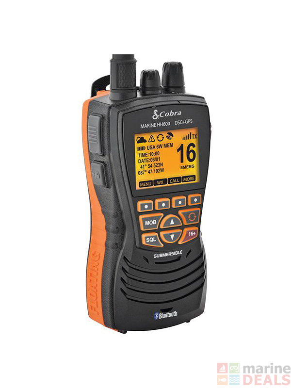Buy Cobra MRHH600 DSC Floating Handheld VHF Radio with GPS online at