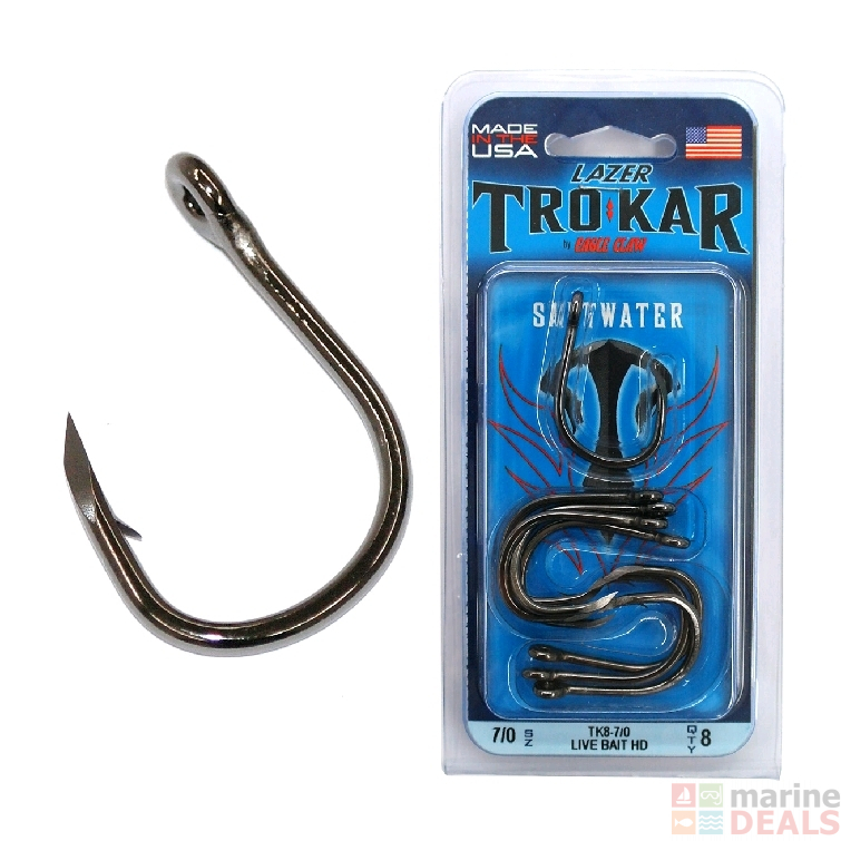 Buy TroKar TK8 Extreme HD Non-Offset Live Bait Hook online at Marine ...