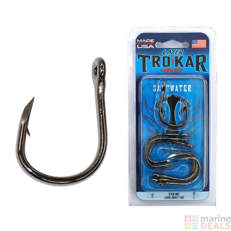 Buy TroKar TK8 Extreme HD Non-Offset Live Bait Hook online at Marine ...