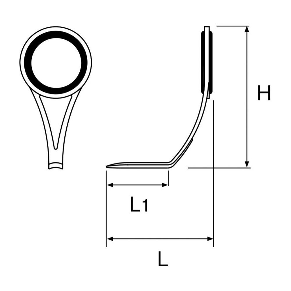 Buy Fuji BCLYOG Single Leg Rod Guide Dark Grey online at MarineDeals