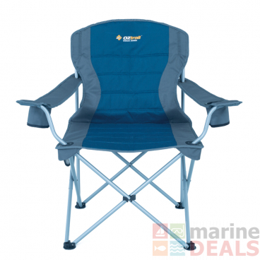 OZtrail Deluxe Camping Arm Chair Blue