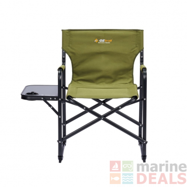 OZtrail Classic Directors Folding Camping Chair with Side Table