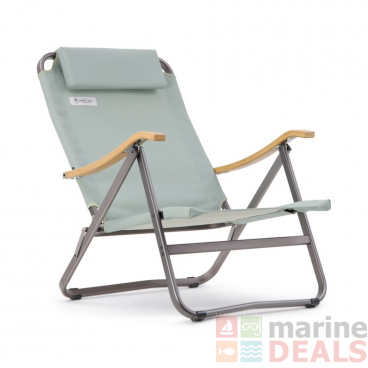 OZtrail High Back Folding Beach Chair White/Green