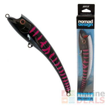 Nomad Design Maverick Topwater Lure 230mm 135g Black Pink Mackerel