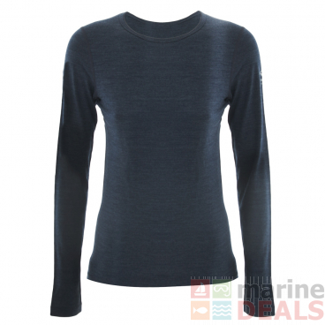 Icebreaker Womens Merino Oasis Long Sleeve Crewe Shirt Grey XL