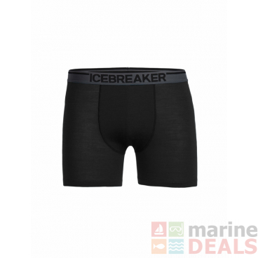 Icebreaker Mens Merino Anatomica Boxers Black/Monsoon Small