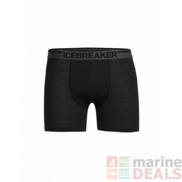 Icebreaker Mens Merino Anatomica Boxers Black/Monsoon 2XL