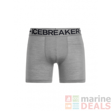 Icebreaker Merino Hybrid Anatomica Zone Mens Boxers Timberwolf Heather/Black M