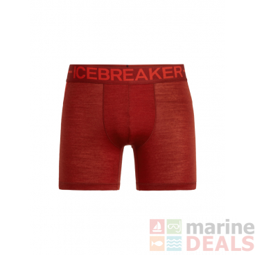 Icebreaker Merino Hybrid Anatomica Zone Mens Boxers Sienna/Chili Red L