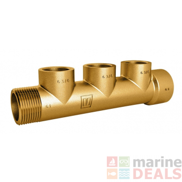 V-Quipment Manifold With 1 X G 3/4 Thread In/Outside and 2 X G 1/2 Thread Inside