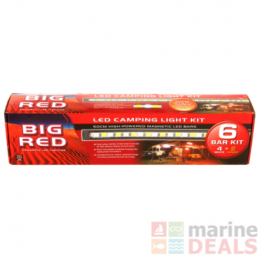 Big Red LED Light Bar Kit - 6 Bar 42w