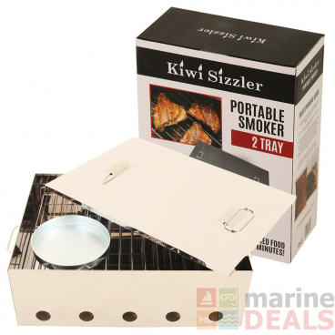 Kiwi Sizzler 2-Tray Stainless Steel Portable Smoker