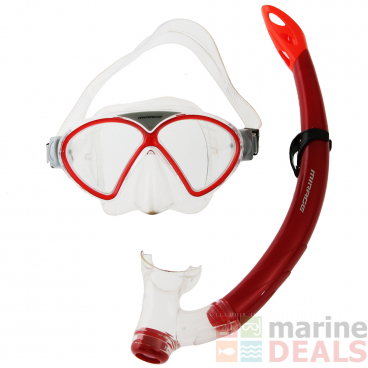 Mirage Comet Junior Dive Mask and Snorkel Set Red