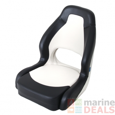 VETUS Modern Sporty Supportive Boat Seat White Black