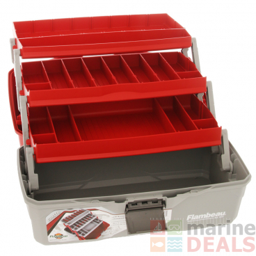 Flambeau Classic 3-Tray Tackle Box Red