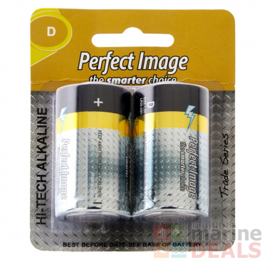 Perfect Image D Alkaline Batteries 2-Pack