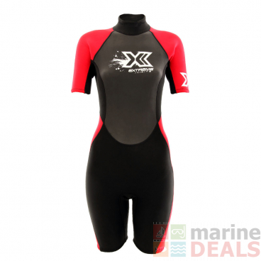 Extreme Limits Reef Womens Springsuit Wetsuit 2.5mm Black/Red