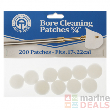 Accu-Tech Bore Cleaning Patches For .17-.22 Calibre Firearms 3/4in