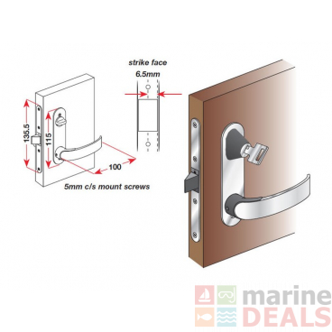 Southco Mobella Offshore Mortise Door Lock Sets