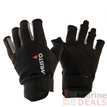 Musto Essential Sailing Short Finger Gloves Black