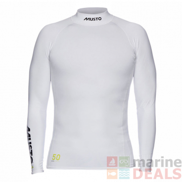 Musto Sunblock UPF50 Long Sleeve Rash Vest White Size S
