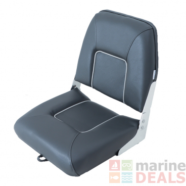 V-Quipment First Mate Deluxe Folding Seat Grey with Light Grey Seams